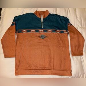 Brown and Blue Sweater Men's XL
